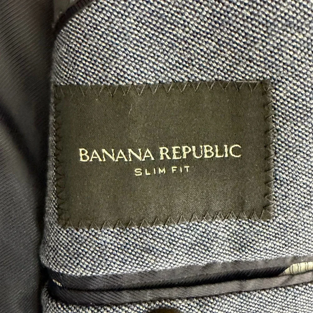 Banana Republic Mens 44R Blazer Fabbrica Alta Marzotto Italian Wool Sport Coat